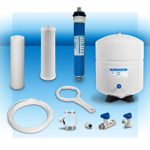 H2O Filter Warehouse 4 Stage Reverse Osmosis System Components