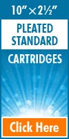 Pleated Standard Size Cartridges 10x2½