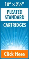 Pleated Standard Size Cartridges 10x2&frac12;
