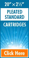 Pleated Standard Size Cartridges 20x2½