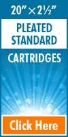 Pleated Standard Size Cartridges 20x2&frac12;