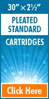 Pleated Standard Size Cartridges 30x2½