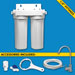 Dual Stage Under Sink System w Faucet, Tubing, Faucet Adaptor & Ball Valve - Cartridges Sold Separately