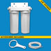 Inline Dual Stage Under Sink System w Tubing & Ball Valve - No Cartridges