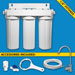 Triple Stage Under Sink System w Faucet, Tubing, Faucet Adaptor & Ball Valve - Cartridges Sold Separately